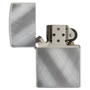 Zippo Diagonal Weave Brushed Chrome Pocket Lighter