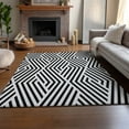 thumbnail image 6 of Addison Rugs Mayfield Washable Transitional Geometric Black Rectangle Rug, 10' x 14', 6 of 6