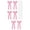 š Pink, variant on WWC Christmas Bows Set, 12 pcs Red Velvet Bows with 16.4 ft Faux Pearl Bead Chain, Christmas Tree Decorations for Party Gift Wrapping and Wedding
