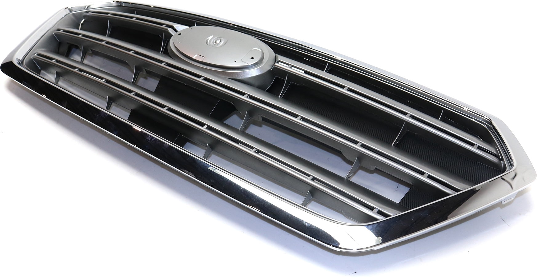 Grille Assembly Compatible With 2015-2017 Subaru Legacy Painted Silver Shell with Gray Insert