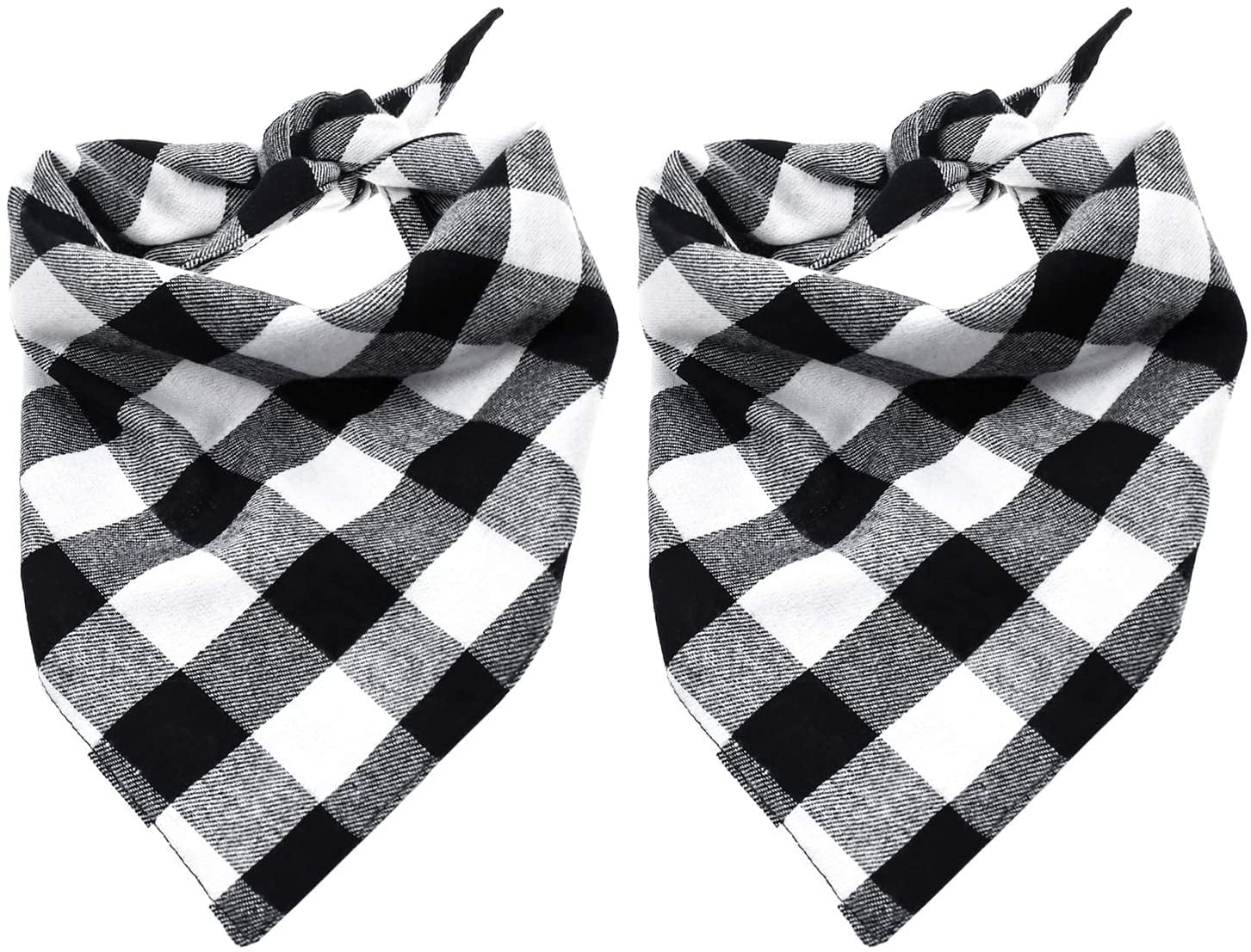 2 Pack Dog Bandana Christmas Classic Plaid Pet Scarf Triangle Bibs Kerchief Set Pet Costume Accessories Decoration for Small Medium Large Dogs Cats Pets