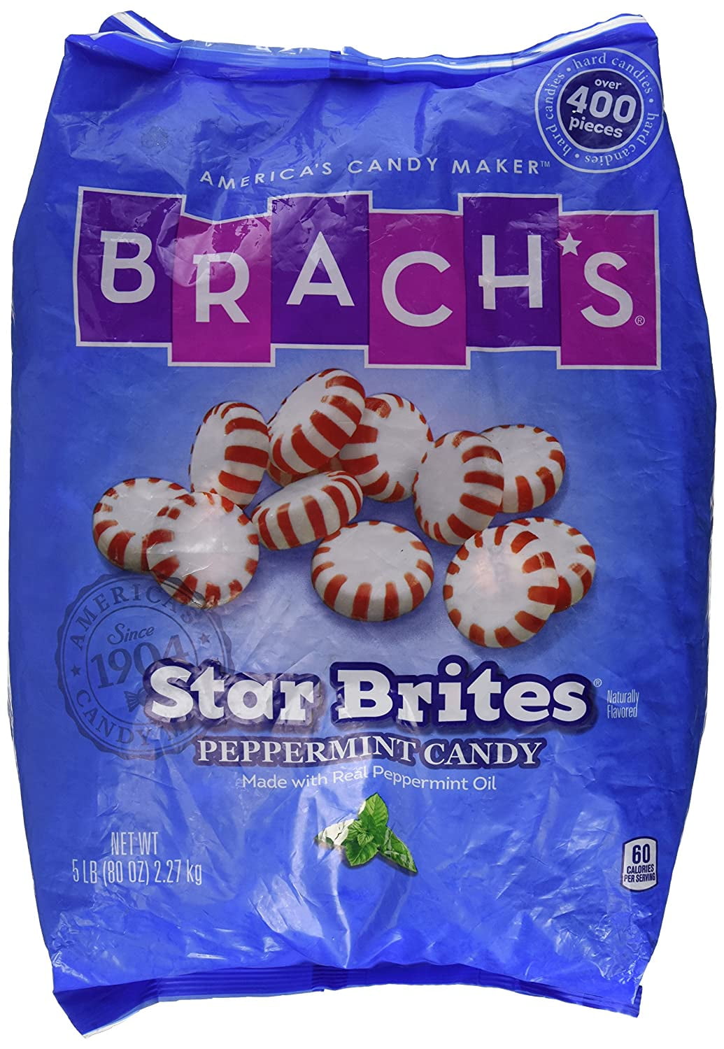 Brachs Star Brites Peppermint Candy, 5 Pound Brachs Star Brites Peppermint Candy, 5 Pound