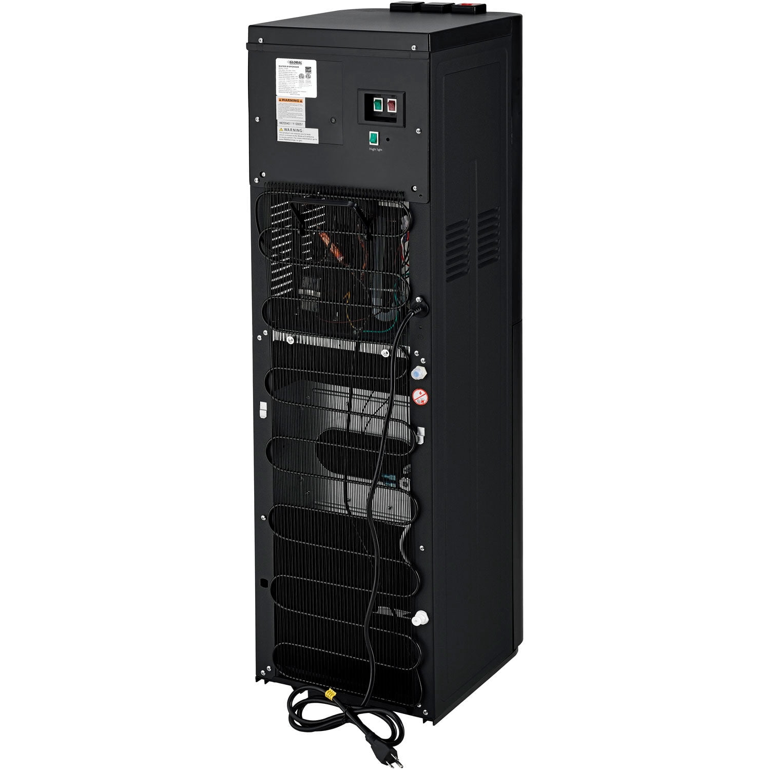 Global Industrial Tri-Temp UV-C Filter Water Dispenser, Black