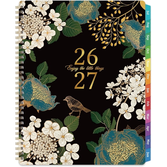 Planner 2026-2027 - Academic Planner 26-27, Jul.2026 - Jun.2027, 8" x 10", 2026-2027 Planner Weekly Monthly with Colorful Tabs, Twin-wire Binding, Back Pocket