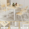 thumbnail image 2 of Dining Set for 4, SESSLIFE Wood Kitchen Table Set with 4 Chairs, Natural Color, TE2290, 2 of 9