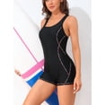 thumbnail image 4 of Sociala Womens Athletic One Piece Bathing Suit Boyleg Competitive Swimsuit, 4 of 7