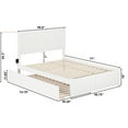 thumbnail image 6 of AFI Canyon Solid Wood Full Size Platform Bed with Twin Trundle in White, 6 of 6