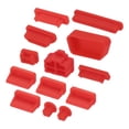 thumbnail image 1 of Unique Bargains 65 Pcs Capuchon de Conduit de Port d'Ordinateur Portable 13 Types de Prises Capuchon pour Portable Ordinateur Portable PC Ordinateur, USB/VGA/Prises Audio/SD, Rouge, 1 of 7