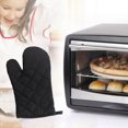 thumbnail image 6 of Oven Mitts, Oven Gloves with Non-Slip Waterproof - 1PCS Black Oven Mittens Heat Resistant 600 Degree, Soft Lining Silicone Oven Mits for Cooking Baking Kitchen Mitten, 6 of 7