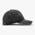 thumbnail image 5 of Gorra de béisbol no estructurada teñida con pigmento de algodón lavado grande de gran tamaño Gorra de béisbol de mezclilla lavada de gran tamaño （1 pieza）, 5 of 5