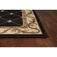 thumbnail image 3 of 7' Round Black Diamond Fleur de Lis Bordered Indoor Area Rug, 3 of 3
