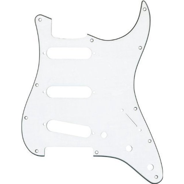 Dimarzio Electric Guitar Pickguard SSS (W/B/W) White - FG2108W
