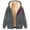 Dark Gray, variant on Women Sherpa Lined Hooded Jacket Heart and Paw Print Long Sleeve Zipper Sweatshirt Jackets Drawstring Warm Winter Hoodie with Pockets Wine L