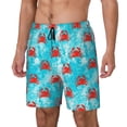 thumbnail image 1 of Balery Crab Swims In The Ocean Bañador para hombre, shorts de playa de secado rápido con entrepierna y forro de compresión-Medium, 1 of 6
