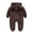 Coffee, variant on FRSASU Kids Clothes ,Toddler Baby Boys Girls Color Plush Cute Bear Ears Winter Thick Jumpsuit Romper