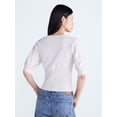 thumbnail image 3 of Scoop Women's and Women's Plus Ribbed Cardigan Sweater, Sizes XS-4X, 3 of 5