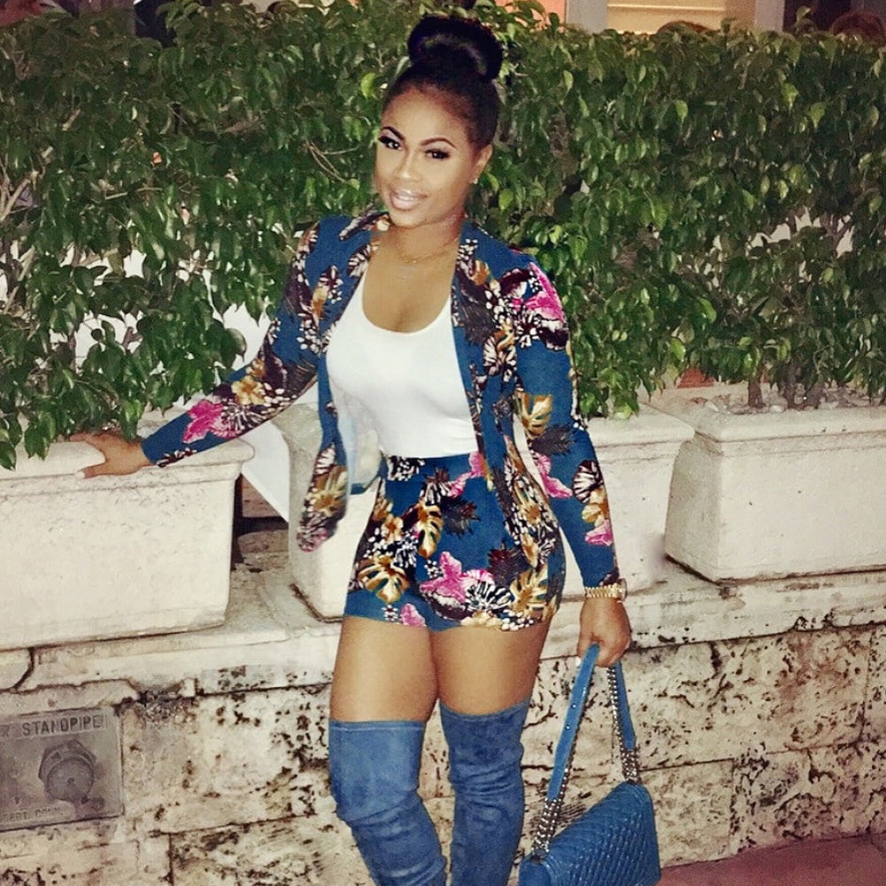 short pants blazer set