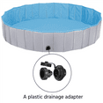 thumbnail image 5 of Yaheetech Foldable Pet Pool Dogs Swimming Pool Wash Tub for Dogs/Cats, Gray, Large-XXXL, 71'', 5 of 7