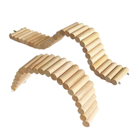 Hamster Wood Bridge Ladder Climb Budgie Parakeet Budgie Parrot Juguete 7.5x30cm+Hamster Wood Bridge Ladder Budgie Parakeet Budgie Parrot Juguete 7.5x50cm Zulema none
