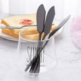 thumbnail image 4 of ORUYROP 8 Pieces Butter Knives, Stainless Steel Cheese Spreader (Black), 4 of 6