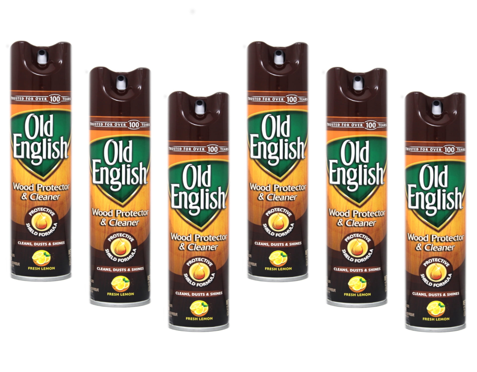 6 Pack Old English Aerosol Furniture Polish Protection of Wood Lemon 12