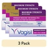 (3 pack) Vagisil Maximum Strength Feminine Anti-Itch Creme with Benzocaine for Women, Strongest Medicine for Intense Itch, Gynecologist Tested, Fast-Acting, Works on Contact, 1 oz
