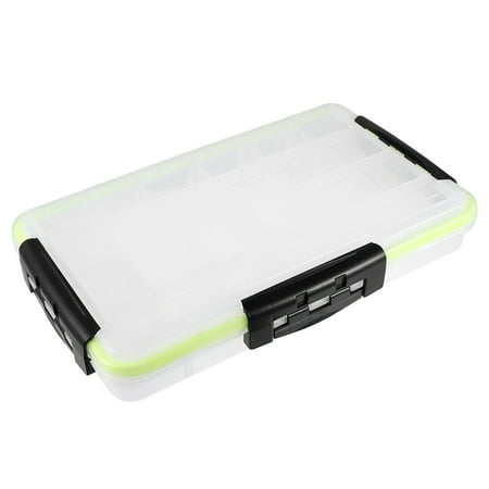 3-sided Lock Catch Lure Storage Box Fishing Tackle Box with Dividers Accessories