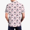 thumbnail image 3 of Balery Cute Cupcake Printed Men’s Short Sleeve Polo Shirt, Midweight Men's Shirt,Golf Polo shirts -Medium, 3 of 8