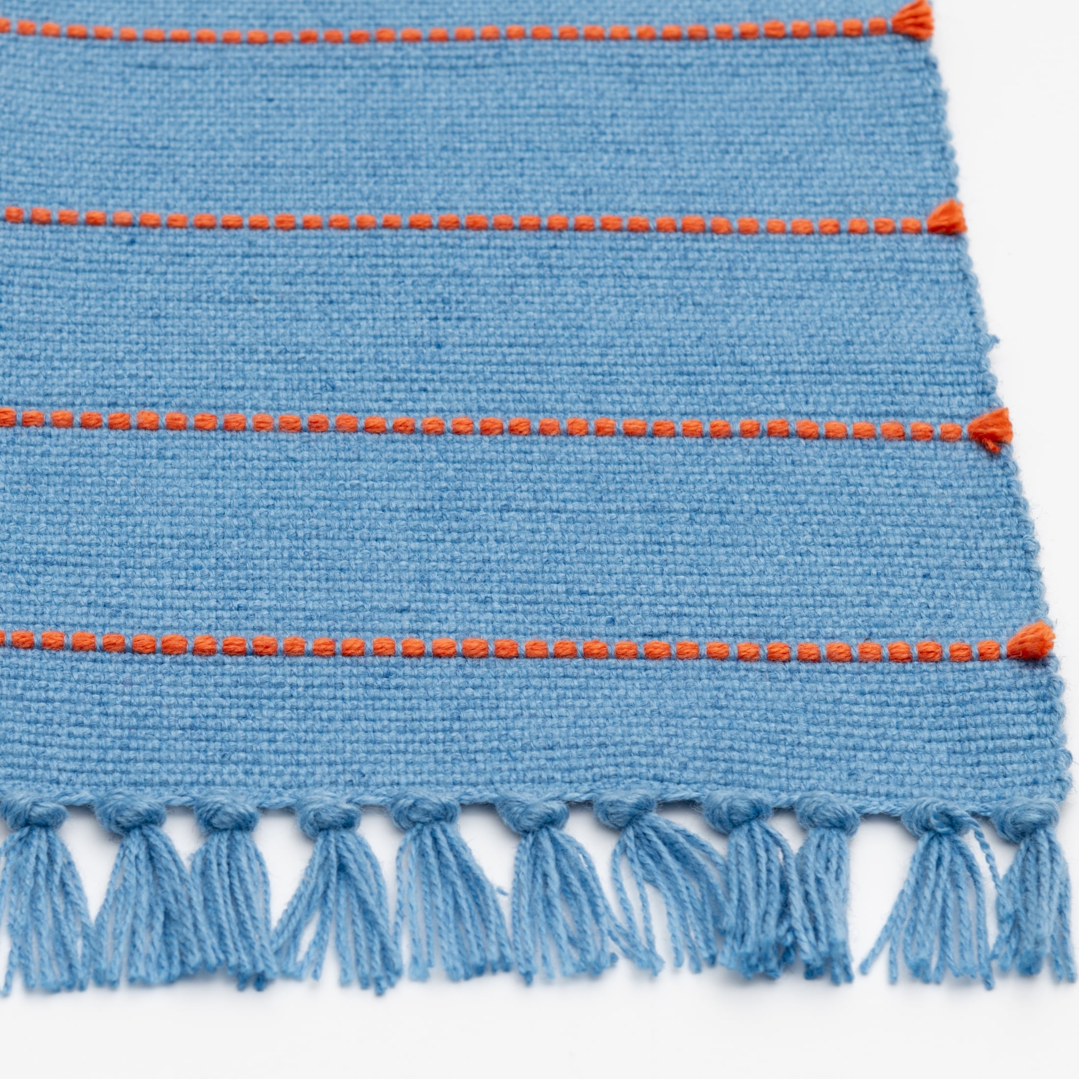Mainstays by Becky G. & Alejandra Indoor/Outdoor Layering Rug, Blue Stripe, 24" x 36"