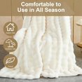thumbnail image 5 of TOPCHANCES Faux Fur Throw Blankets, Soft Luxury Plush Blanket, Warm Fleece Throw Blanket for Bed Sofa Couch (White, 39*63in), 5 of 13