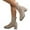 Beige, variant on Oyedens Women's Ankle Boots Fashion Casual Square Toe Block Heels Ankle Booties Mid Calf Dress Boots