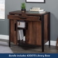 thumbnail image 2 of Sauder Briarbrook Library Bookcase Base Cabinet with Hutch Bundled Set, Barrel Oak Finish, 2 of 14