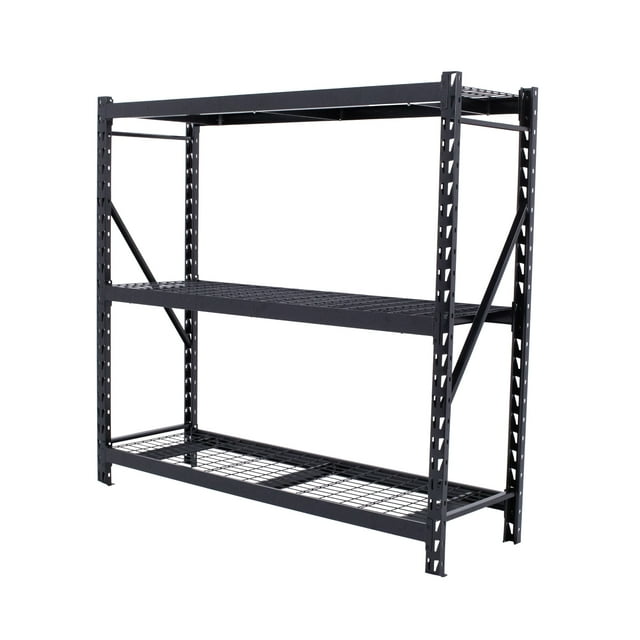 Estante de Acero Industrial Guardex BERLIN Rack Metálico de 3 Niveles Capacidad 2T 183x282x61 Cm Color Negro