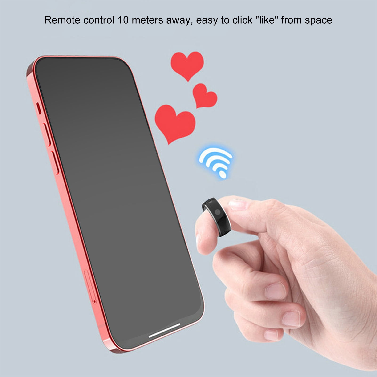 Télécommande Bluetooth Tourne-Page Et Selfie – Compatible Apps Vidéo, Bluetooth 5.3, Portée 10m, Légère Et Portable