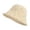 Beige, variant on Handmade Knit Straw Bucket Hat for Women, Memory Preserved Brim Design, Slim Face Summer Outdoor Sun Hat Multiple Colors Khaki One Size