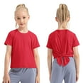 thumbnail image 5 of 5-12T Girls Short Sleeve Sports Shirts Active Dry Fit Athletic Performance Clothes Kids Teens Loose Tees, 5 of 6