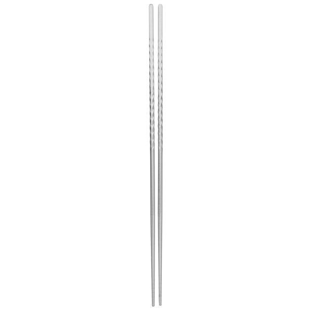 par de palillos chinos extra largos de acero inoxidable para cocinar, antideslizantes, reutilizables, aptos para lavavajillas
