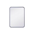 thumbnail image 1 of Elegant Lighting MR802230BL 22 x 30 in. Soft Corner Metal Rectangular Mirror, Blue, 1 of 6