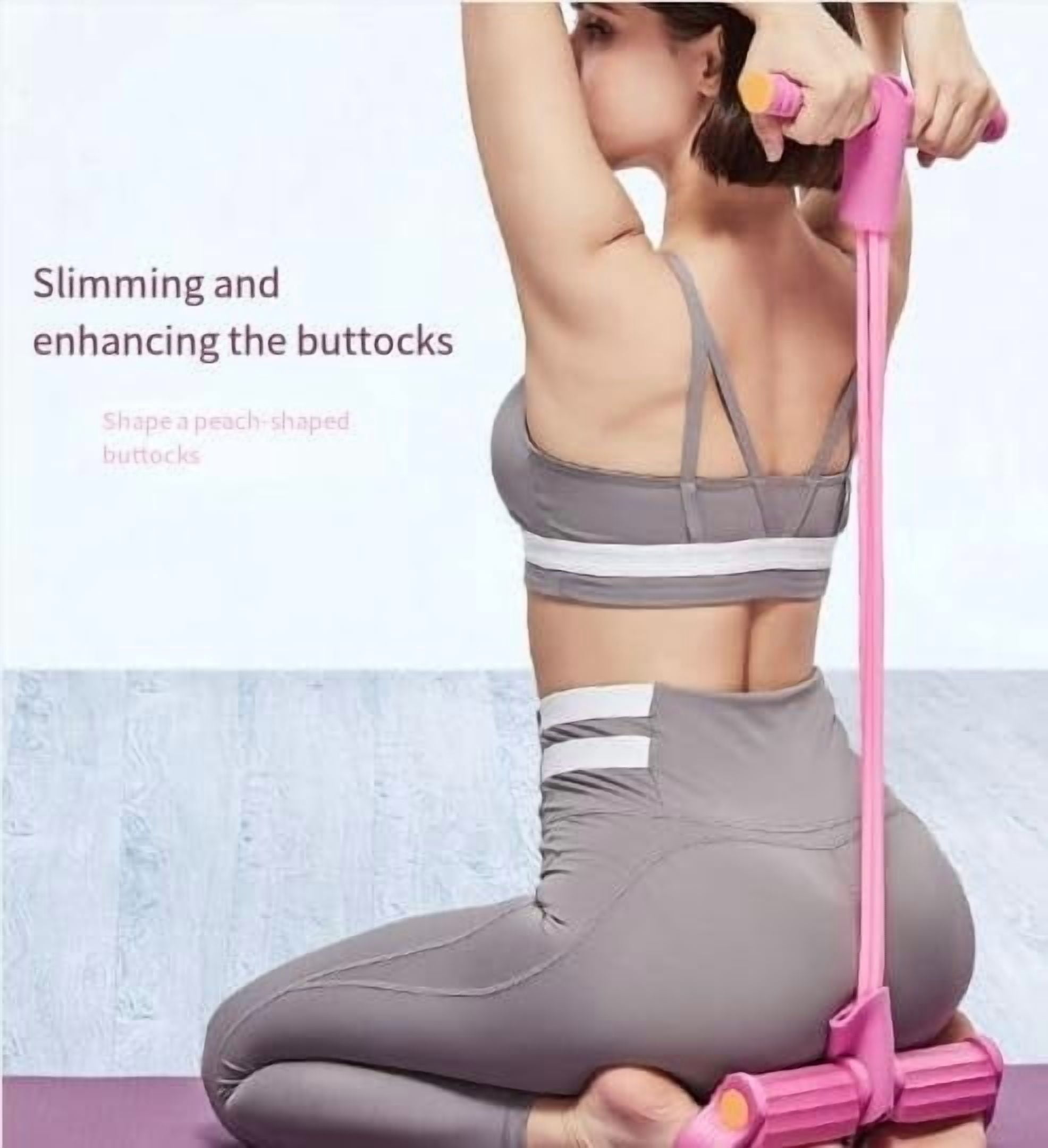 21 Fitness Resistance Bands-4 Tube Pedal Ankle Puller, 2025 Upgraded Stirrup Puller for Exercise, Foot Pedal Resistance Band for Arm Weights Exercise Equipment