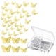thumbnail image 1 of Juego de 160 Piezas Accesorios para Ramo Flores, 60 Pegatinas Mariposa Doradas 3D Decoración Pared y 100 Ramilletes Diamantes, 1 of 8