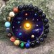 thumbnail image 4 of Nvzi Pulsera ajustable de cuentas de piedra natural con temática de ocho planetas del sistema solar Unquie, 4 of 4