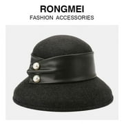 High end wool basin hat for women, French vintage fisherman hat, elegant hat, fashionable bucket hat