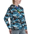 thumbnail image 6 of Lsque Football Time Pattern Casual Women's Hoodie,Hooded Sweatshirt with Kangaroo Pocket,Pullover Hoodie with Eye-catching Drawstrings-XX-Large, 6 of 7