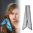 thumbnail image 2 of Unique Bargains 1 Pc Headband Pattern Satin Hairband for Women Black White, 2 of 6