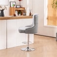 thumbnail image 7 of Pemberly Row 43.7"-51.6" Adjustable Swivel Velvet Bar Stools in Ash (Set of 2), 7 of 7