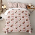 thumbnail image 2 of Erosebridal Football Print Quilt King for Boys Girls,Teens Sport Theme Pink Bowknot King Coverlet Set, 2 of 7