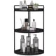 thumbnail image 1 of Organizador de baño Dorhors, encimera de esquina de 3 niveles, negro, 1 of 7