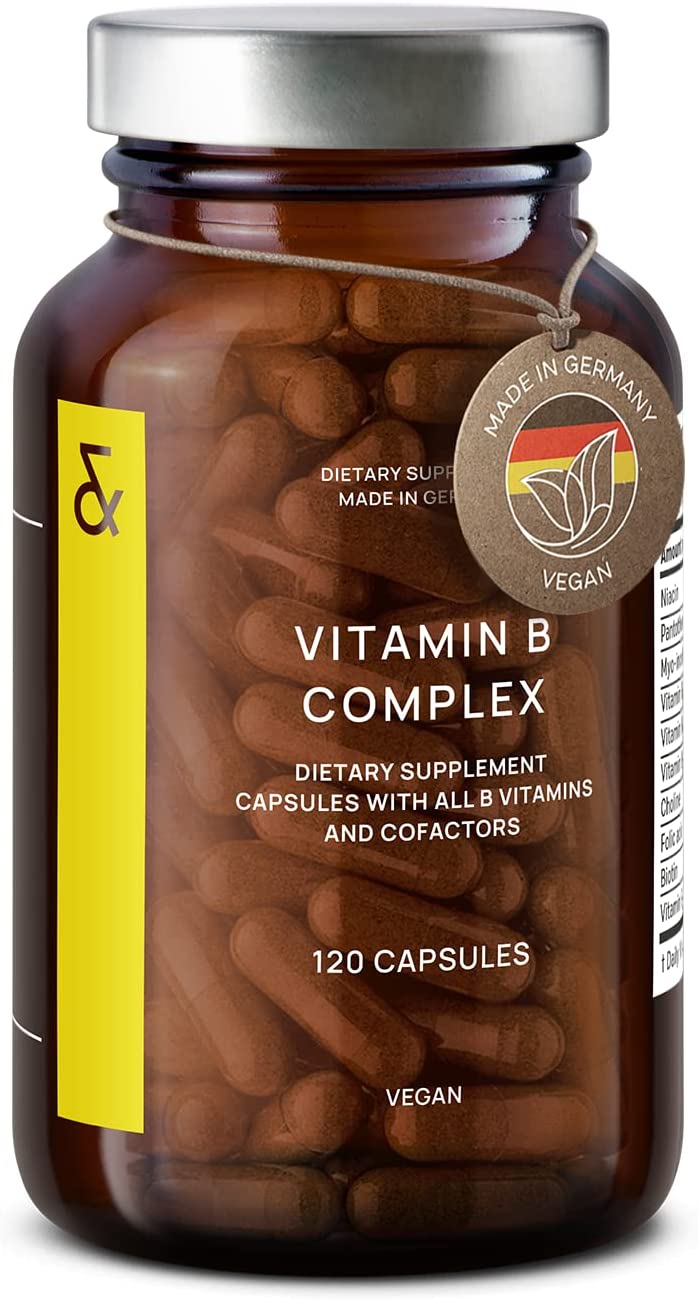 Vegan Vitamin B Complex All 8 B Vitamins & CoFactors 120 Capsules
