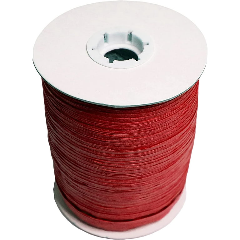 JAM Paper Raffia Ribbon, Red, 100 Yards - Solid Red Wraphia Ribbon
