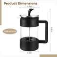 thumbnail image 4 of Press Coffee Maker, 34 oz Heat Resistant Thickened Borosilicate Glass Coffee Pot, Tea Maker with Fine 80 Mesh Filter & No-drip Spout, Large Capacity Brewer for Home, Office, 4 of 5
